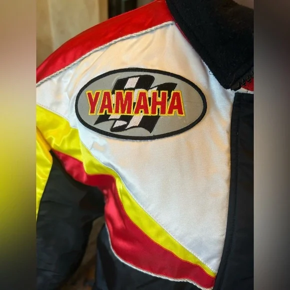 Vintage 90's Yamaha Racing Women's Snowmobile Winter Puffer Jacket S - Picture 4 of 16